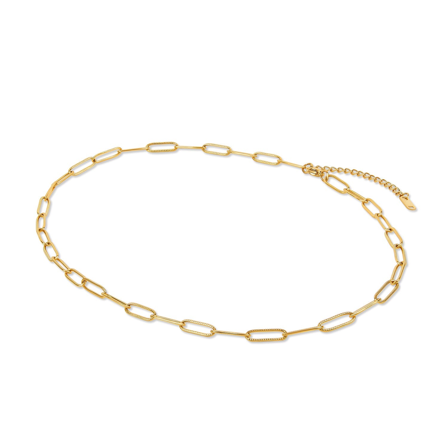 Abstract Pearl Necklace Charm - Gold